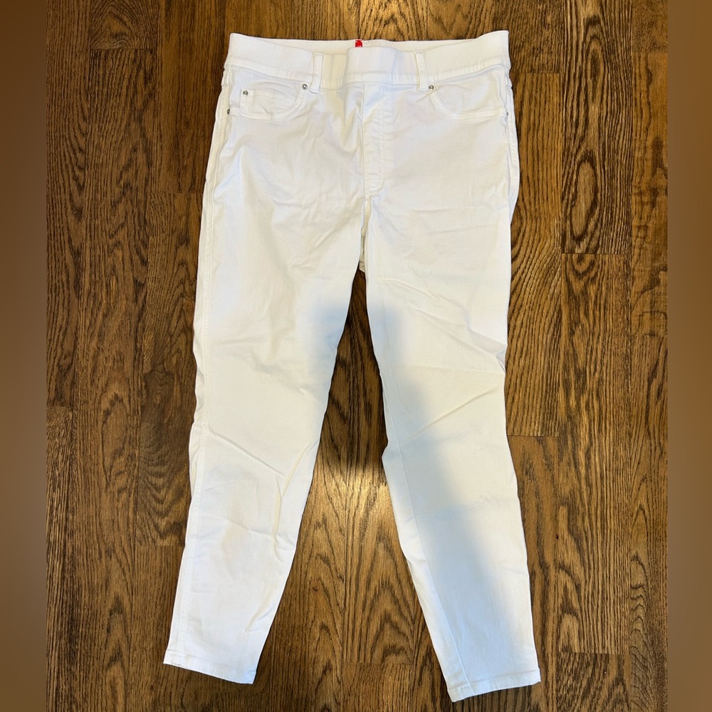 SPANX White Skinny Jeans XL Stretch Shaping